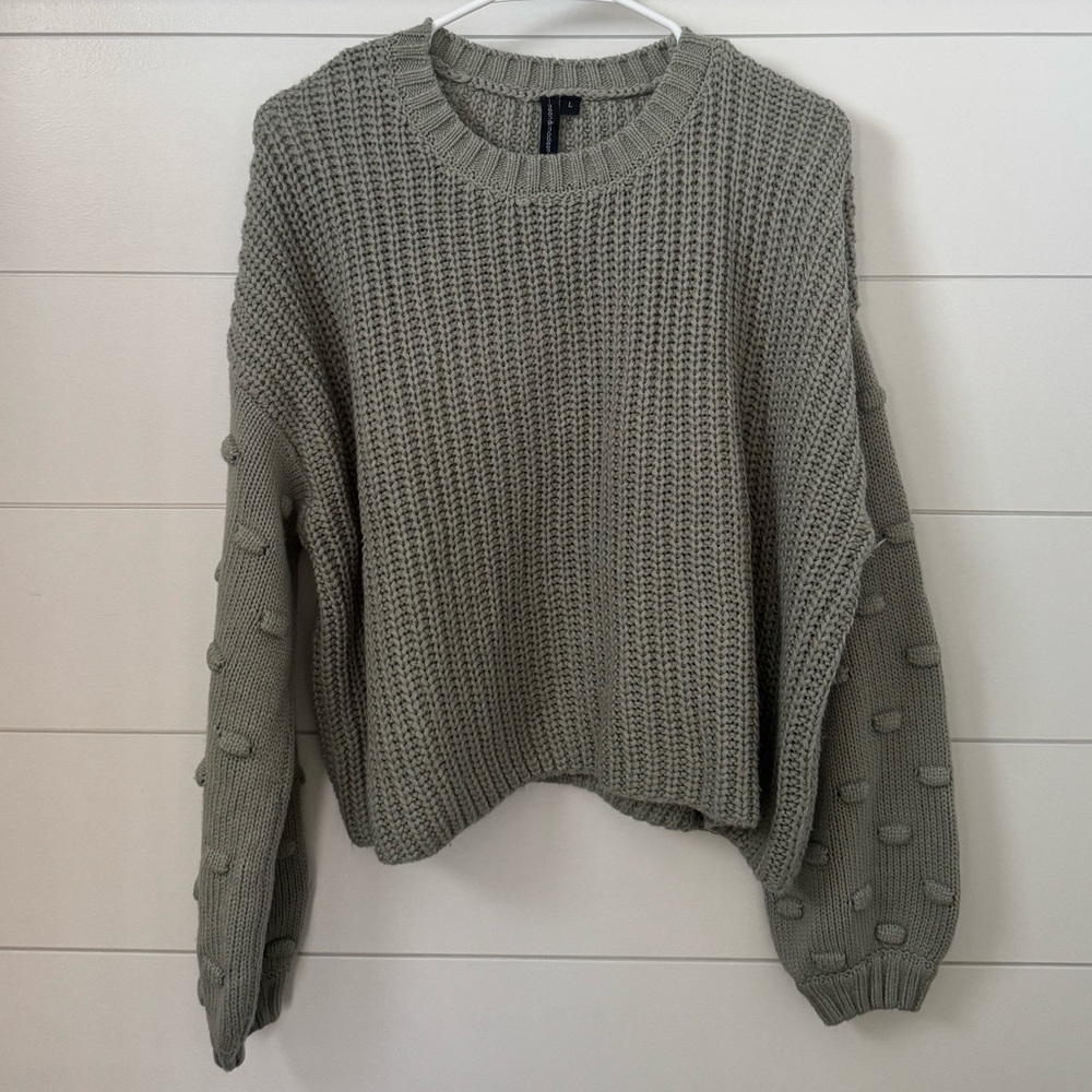 moon & madison Sage Textured Knit Sweater, Women’s L